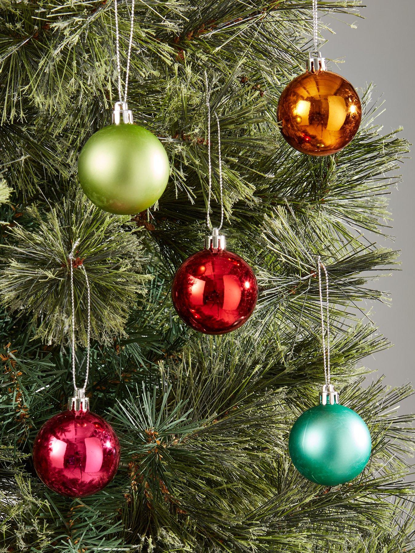 Choose Colour Details about   Christmas Tree Decoration 12 Pack 60mm Diamond Cut Baubles